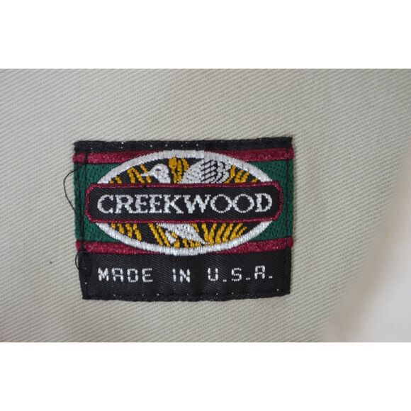 Creekwood Men's XL Tall Khaki Button Down Heavyweight Duck Logo Shirt - Picture 5 of 14